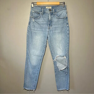 Madewell The Perfect Vintage Jean Size 27 Light Wash High Rise Distressed